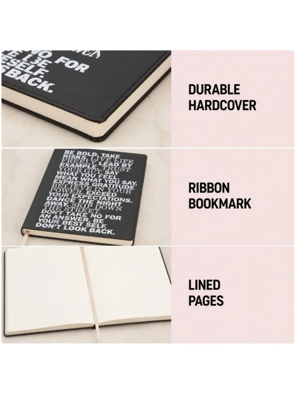 Large Lined Journal Notebook | 256 Ruled Pages, Lay-Flat Binding, Gilded Edges